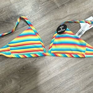 Forever 21 rainbow bikini top. NWT.